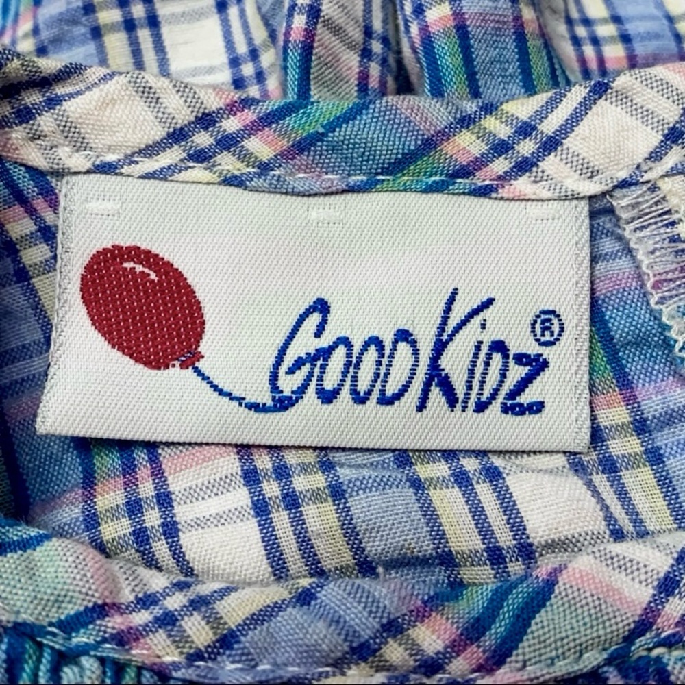 Good Kidz Girls Sleeveless Seersucker Plaid Dress Size 3T - Picture 10 of 11